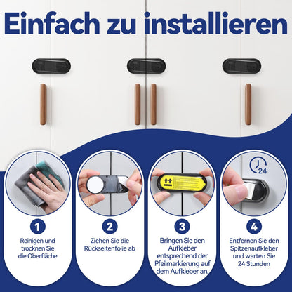 ECHOCUBE laste turvalukud kappidele, 6 tk, must, BB24DC281-BK