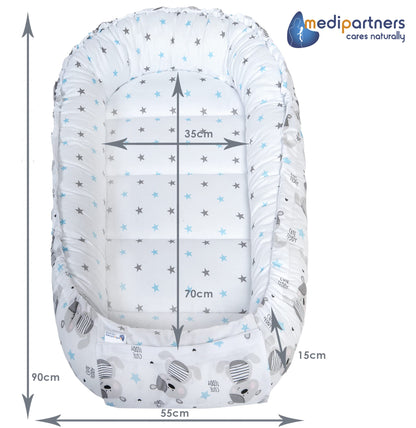 Medi Partners beebipesa Babynest Teddybär, 100 x 60 x 15 cm, vastsündinule