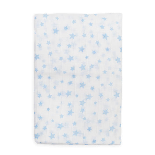 Ti TIN 100% puuvillane musliintekk, hallide tähtedega, 120×120 cm