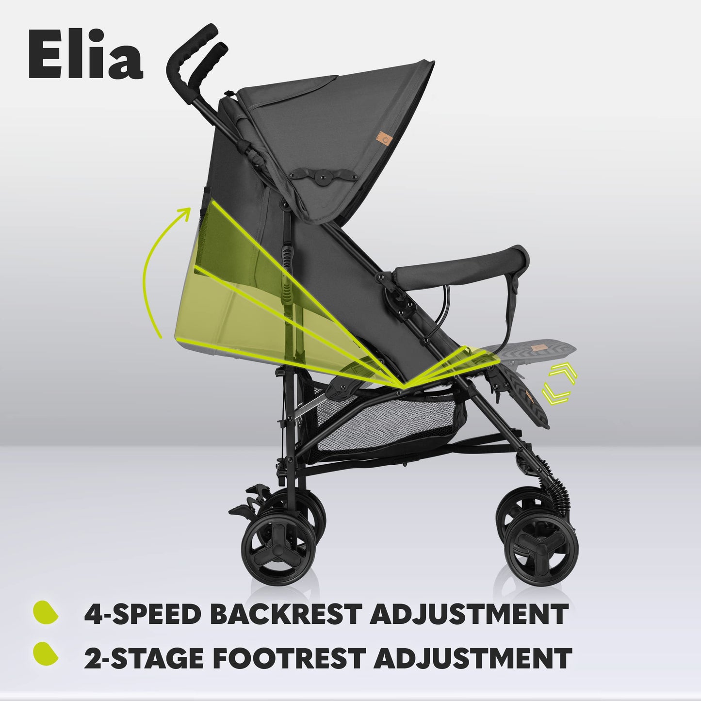 Lionelo Elia kokkupandav jalutuskäru, kuni 15 kg, Graphite