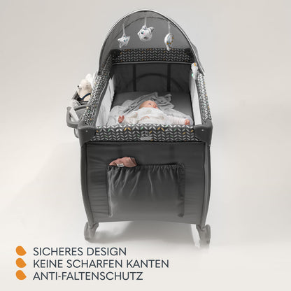 Lionelo Sven Plus 4-ühes reisivoodi beebile, Beige Latte