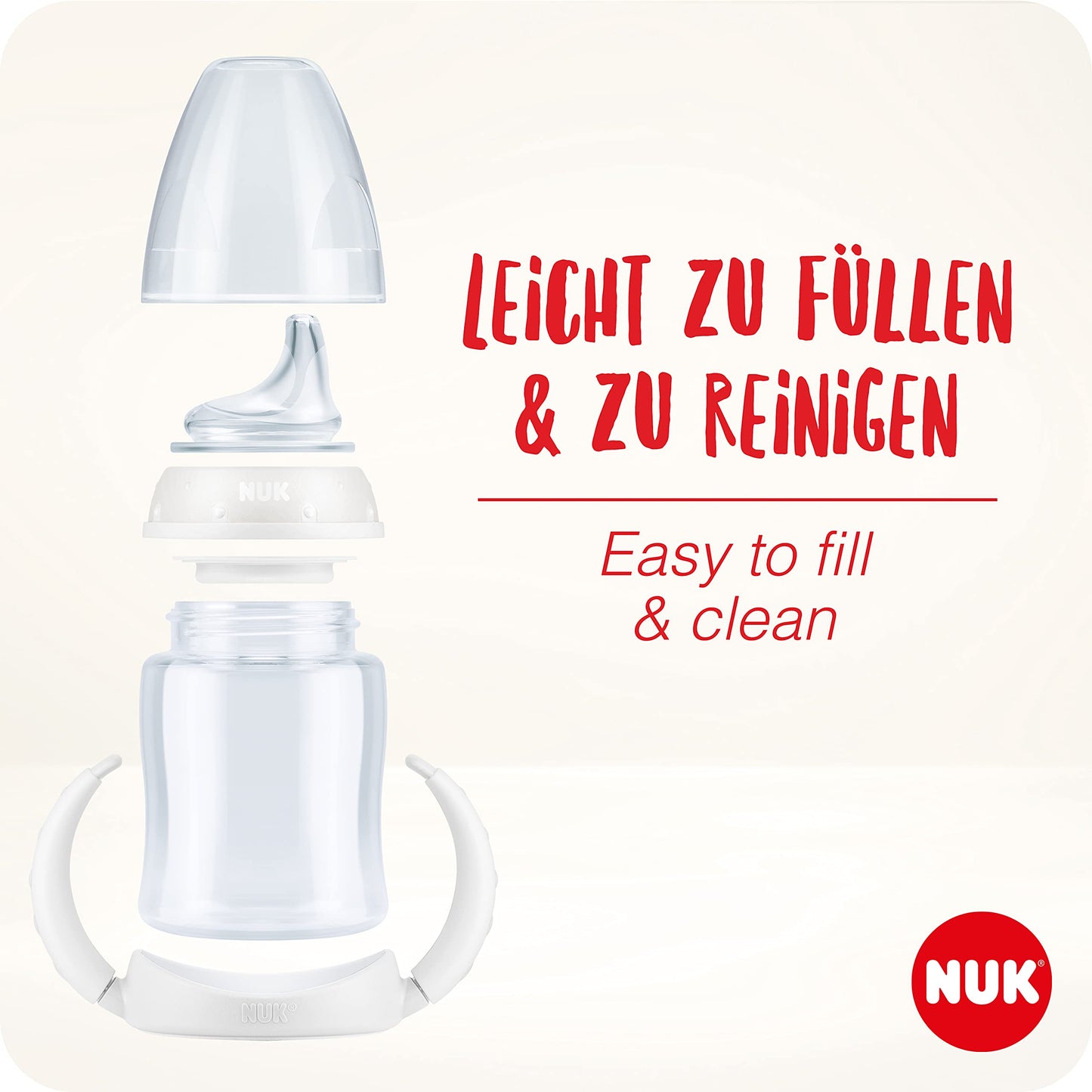 NUK Disney First Choice joogitops sangadega, 150 ml, 6–18 kuud, roosa