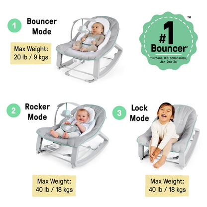 Ingenuity Keep Cozy 3-in-1 beebikiik ja lamamistool Weaver