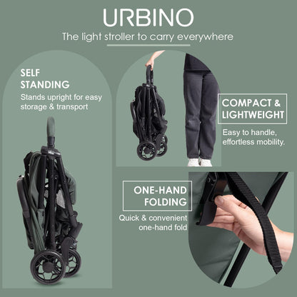 Chicco Urbino kergkäru vastsündinust kuni 4. eluaastani, max 25 kg, roheline