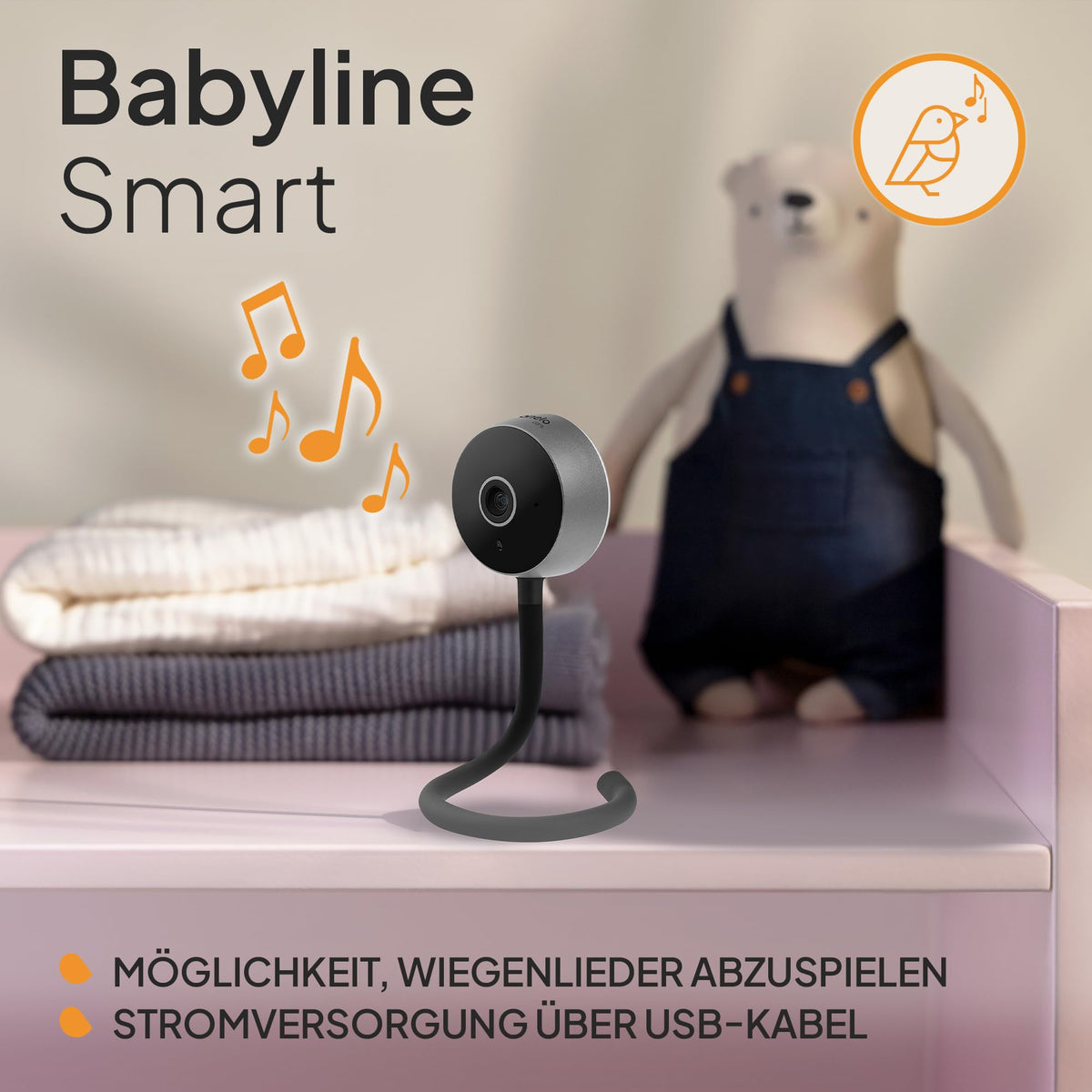 Lionelo Care Babyline Smart -itkuhälytin, musta, BABYLINE SMART