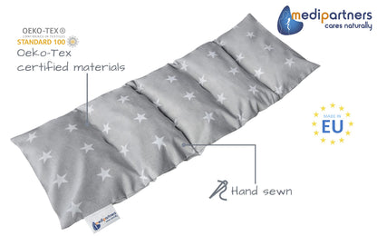 Medi Partners kirsikivipadi 60 × 20 cm, 800 g, puuvillane, tähed