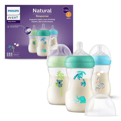 PHILIPS Avent Natural Response lutipudelite komplekt 260 ml, 3 tk, 3-6k