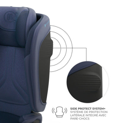 Kinderkraft UNITY 2 i-Size klapitav turvatool 100–150 cm, ISOFIX, tumesinine