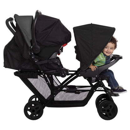 Graco Stadium Duo kahekohaline jalutuskäru Black/Grey, 0-15 kg, kokkupandav
