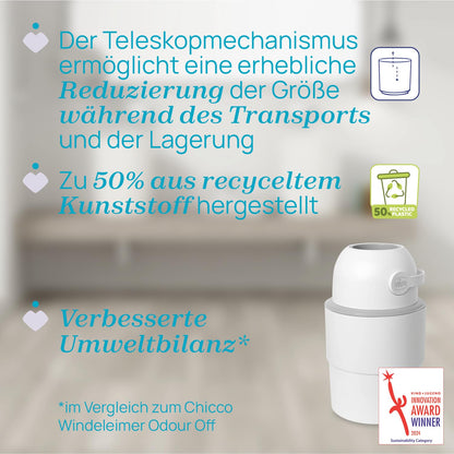 Chicco Compact Odor Control mähkmeämber, kokkupandav, valge