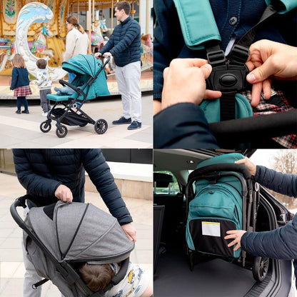 Interbaby Voyage jalutuskäru sünnist kuni 22 kg, kokkupandav – roheline