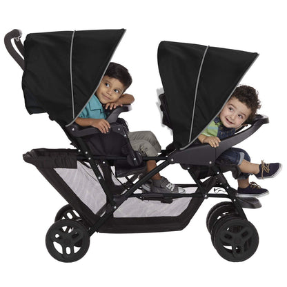 Graco Stadium Duo kahekohaline jalutuskäru Black/Grey, 0-15 kg, kokkupandav