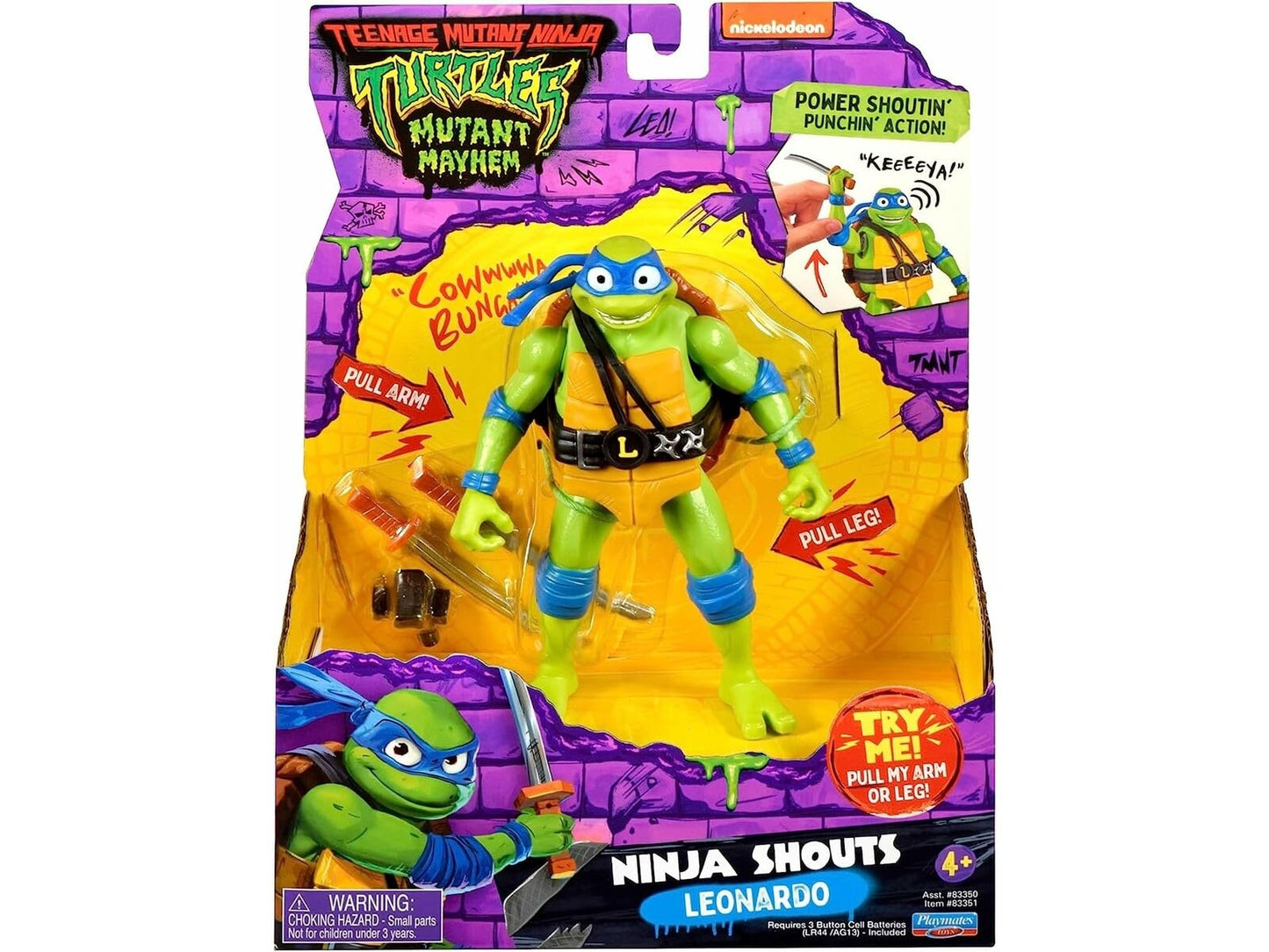 Ninja Turtles delux-figuur “Michelangelo” heliefektidega, 7 cm