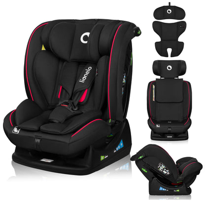 Lionelo Aart i-Size turvatool 40-150 cm, Carbon Red, turvavööga kinnitatav