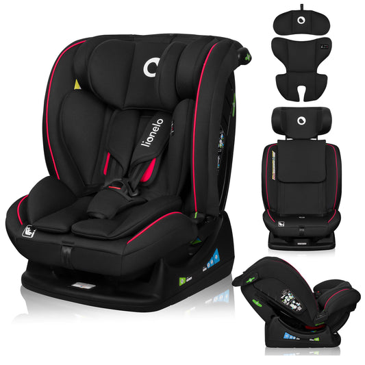 Lionelo Aart i-Size turvatool 40-150 cm, Carbon Red, turvavööga kinnitatav