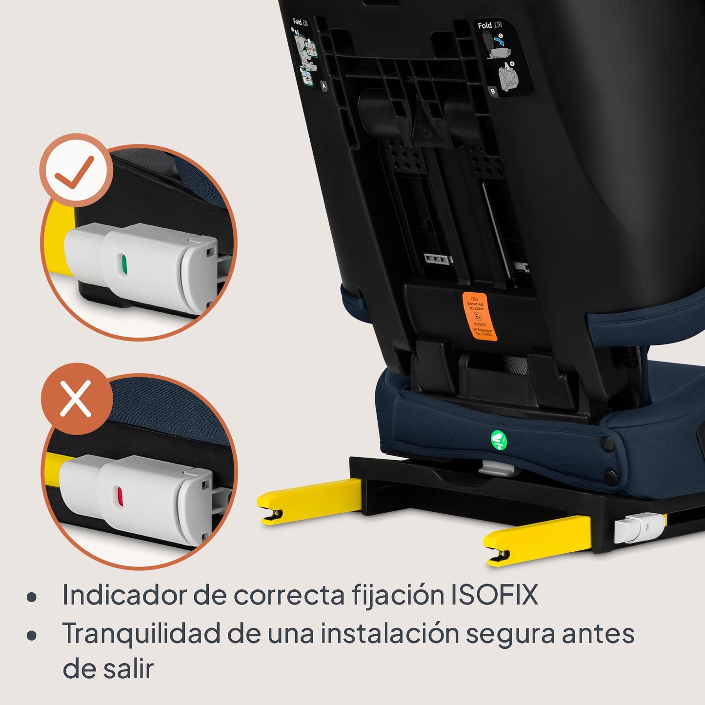 Lionelo Orin i-Size turvatool 100–150 cm ISOFIX, kokkuvolditav, (tumesinine)
