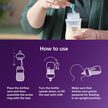 Philips Avent Natural Response beebipudel AirFree-ventiiliga, 125 ml, vastsündinutele