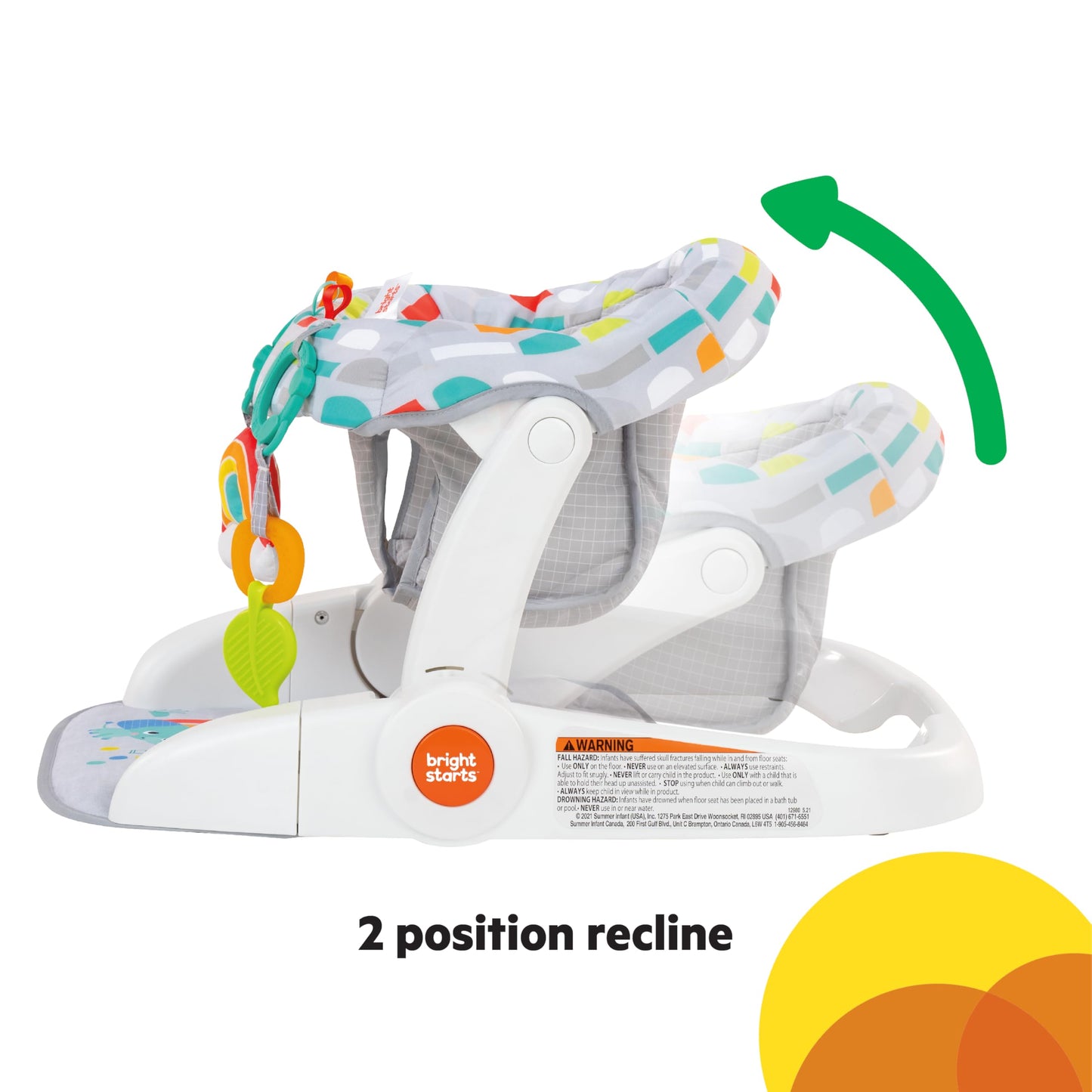 Bright Starts Learn-to-Sit beebi põrandaiste mänguasjadega, 4–12 kuud, Playful Paradise