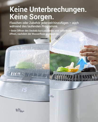 Bear Bottle Washer Pro pudelipesumasin, sterilisaator ja kuivati, 4-ühes, 90 tabletti