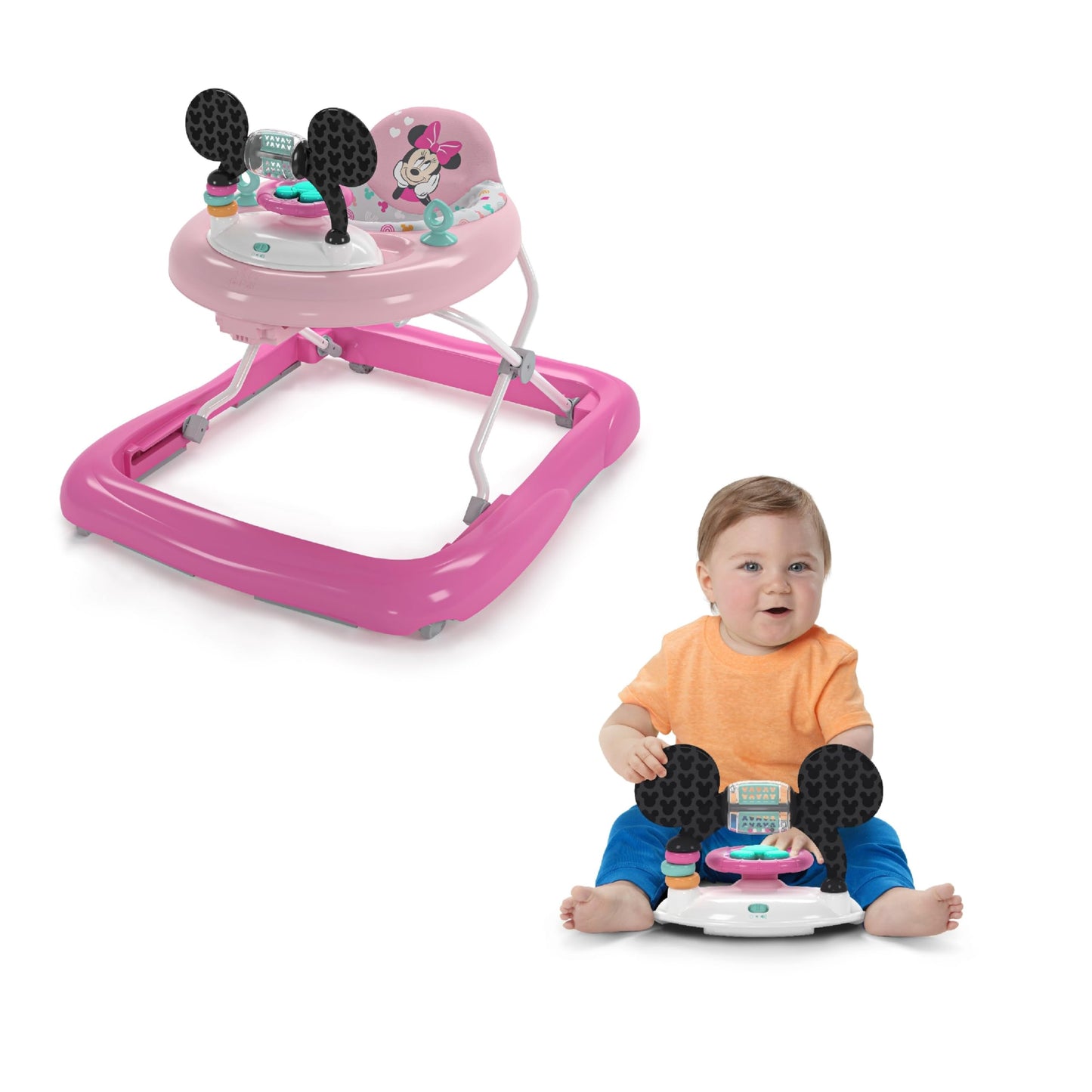 Bright Starts Disney Baby Minnie Mouse 2-in-1 käimistool mängukeskusega