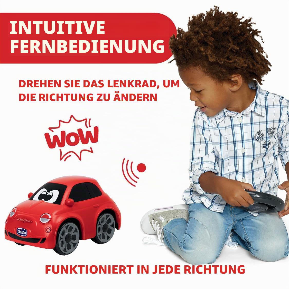 Chicco FIAT 500 RC kaugjuhitav sportauto, 2,4 GHz, 2-6 a