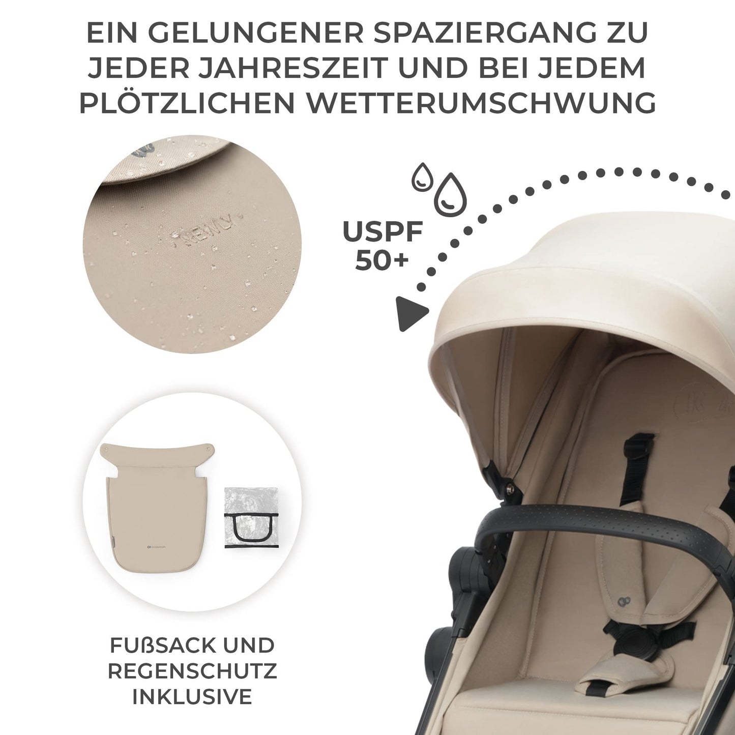Kinderkraft NEWLY 4 in 1 vankrikomplekt, kuni 22 kg, hall