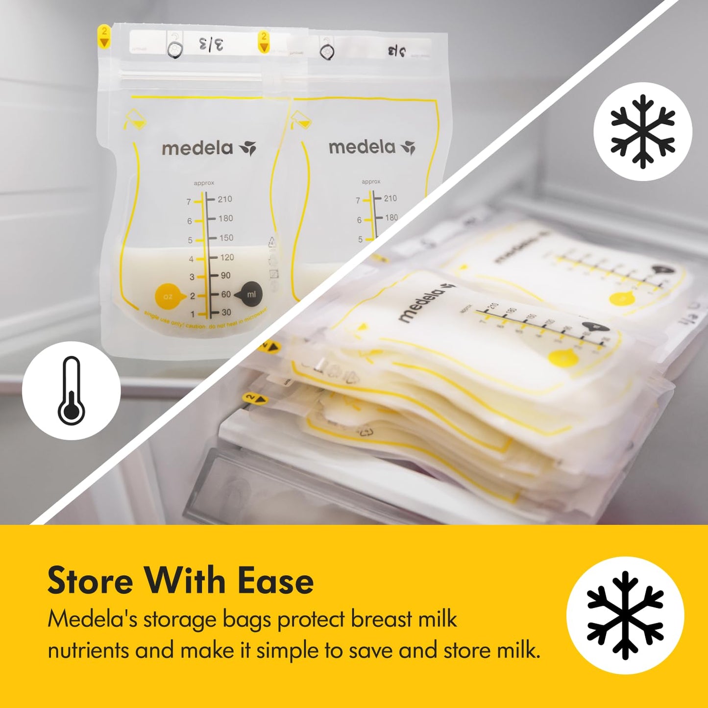 Medela Easy Pour ühekordsed rinnapiima säilituskotid, 210 ml, 100 tk