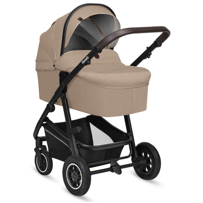 Lionelo Bianka 3-in-1 vankrikomplekt õhkrehvidega– Beige Sand