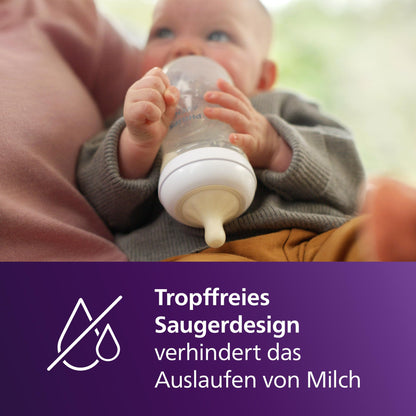 AVENT Natural Response kingituskomplekt vastsündinule SCD838/11, 4 lutipudelit, lutt ja pudelihari