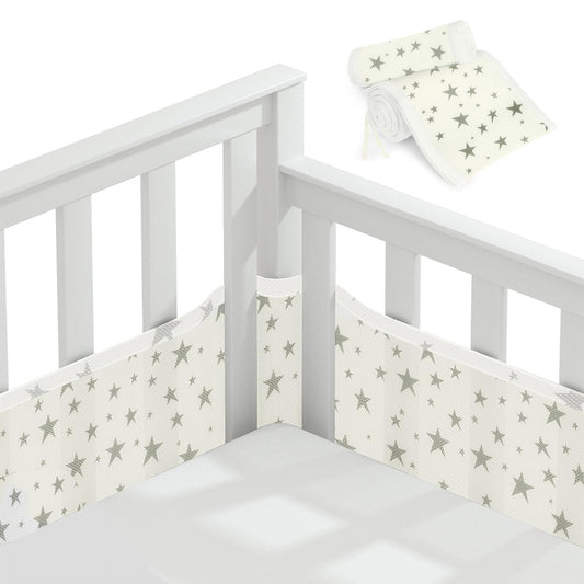 Vicloon hingav voodipehmendus beebivoodile, 2-osaline komplekt, Star