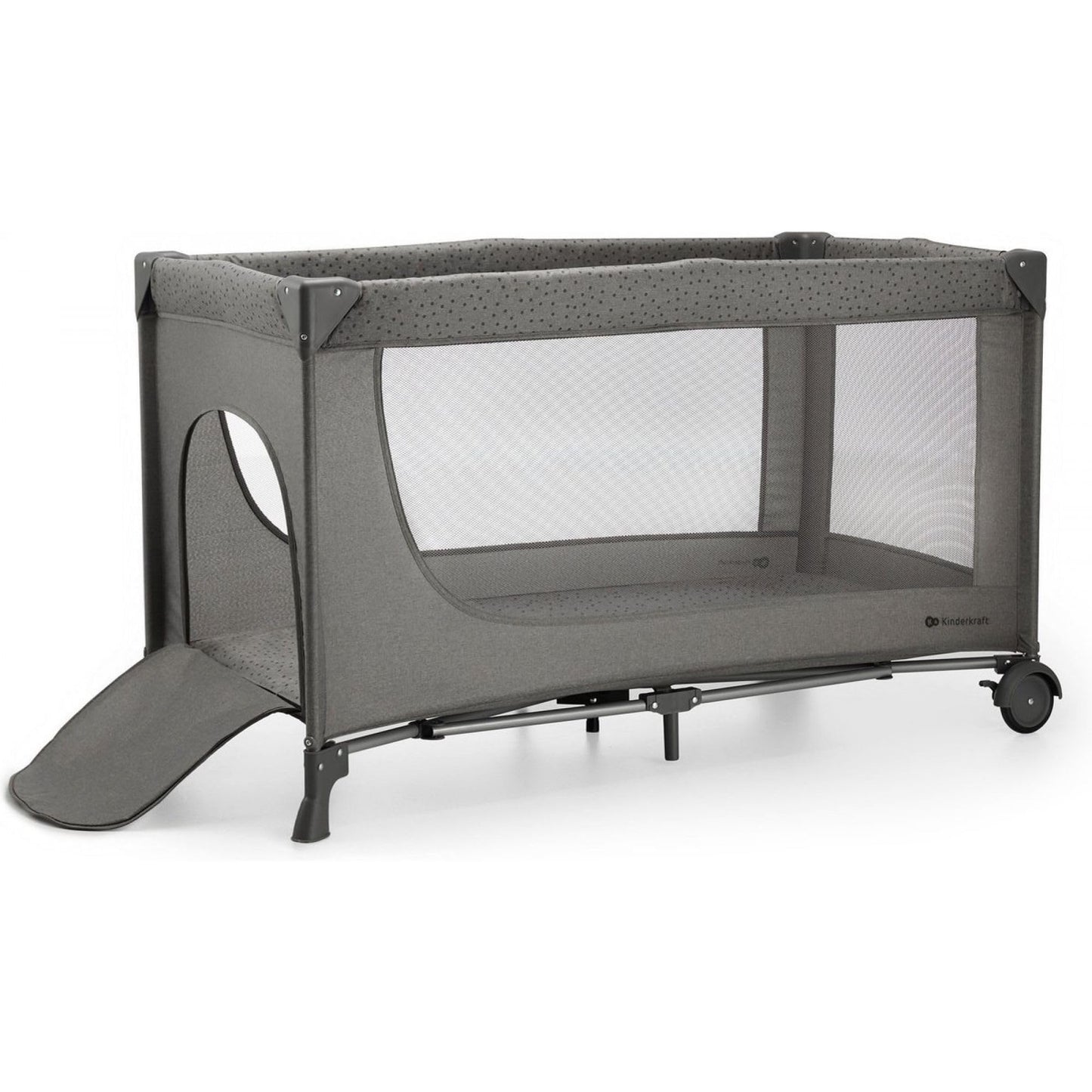 Kinderkraft JOY 2 reisivoodi 2-ühes, hall, kuni 25 kg, 120 x 60 cm