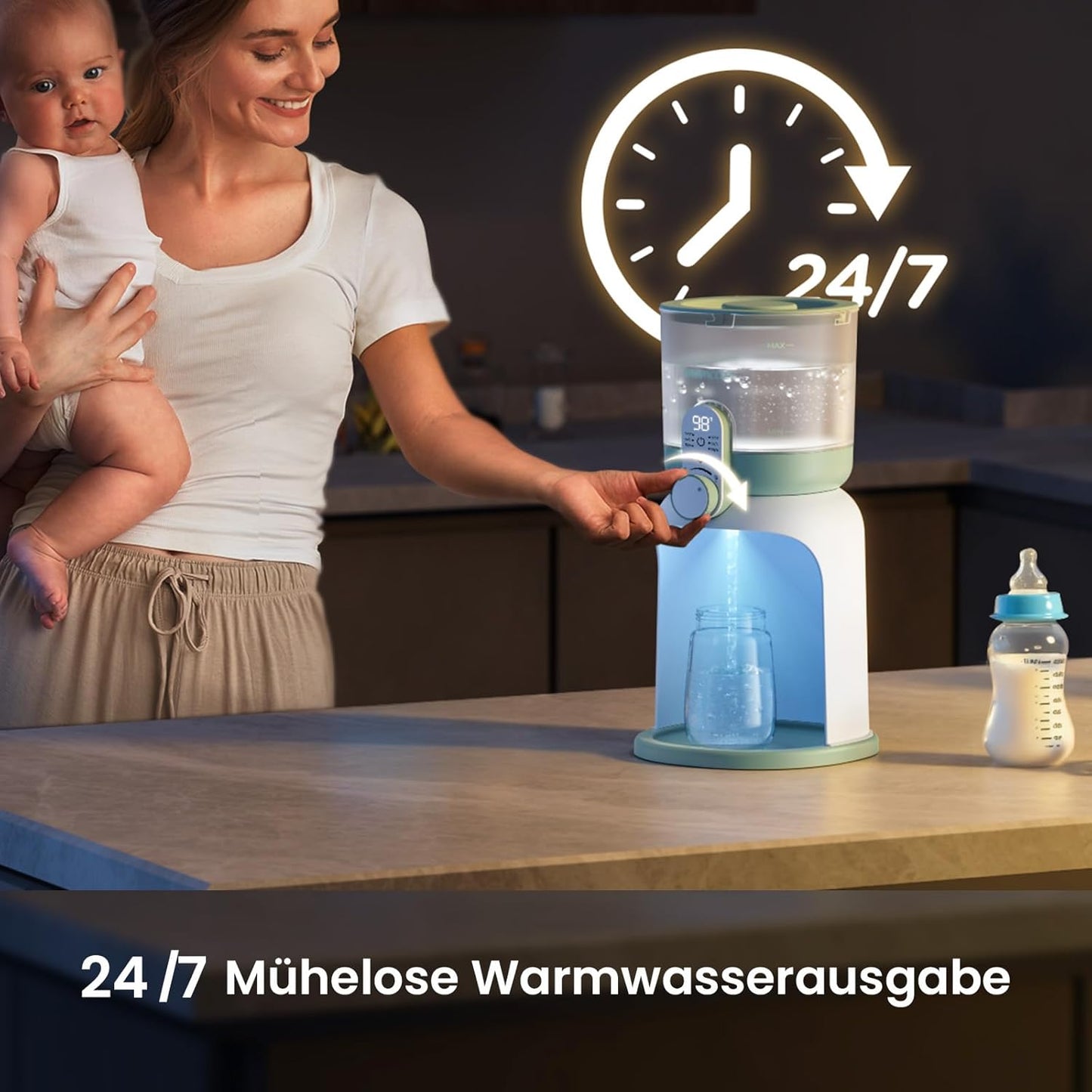 Momcozy pudelisoojendaja Baby Dual-Light, 1,69 l, 6 temperatuuritaset