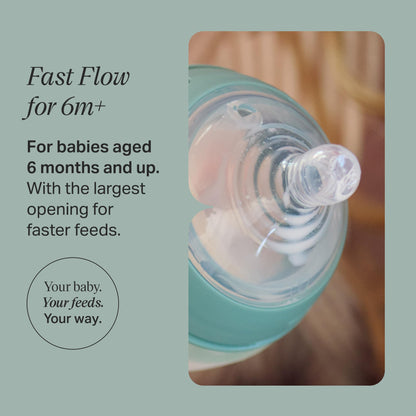 Tommee Tippee Natural Start lutipudeli varulutid Fast Flow 6m+, 2 tk, BPA-vaba
