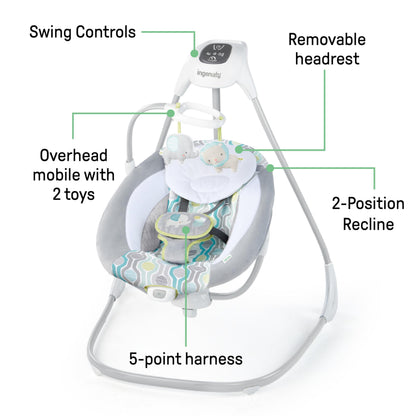 Ingenuity SimpleComfort elektriline beebikiik, 6-kiiruseline, muusika ja vibratsioon, Everston