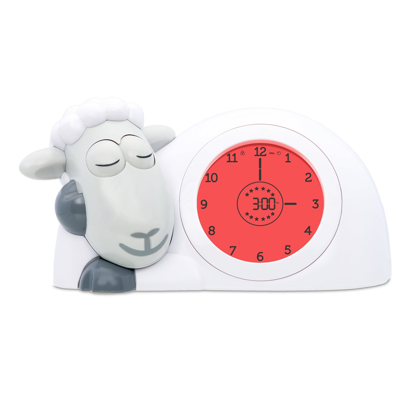 ZAZU Sam The Lamb äratuskell ja öölamp, hall, ZA-SAM-01