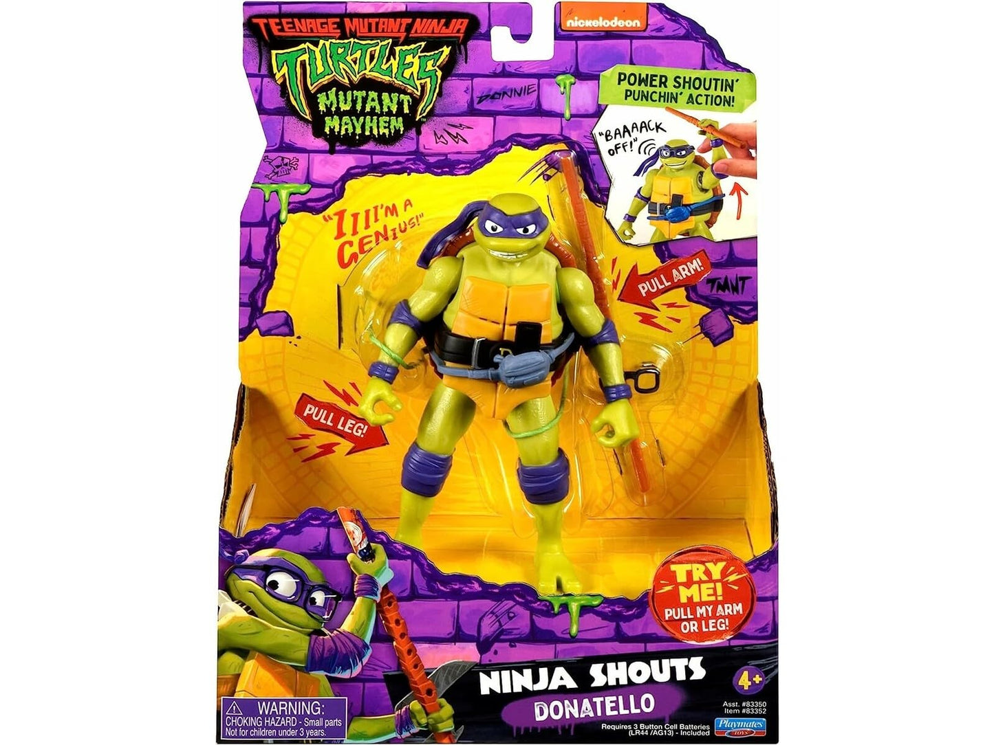 Ninja Turtles delux-figuur “Michelangelo” heliefektidega, 7 cm
