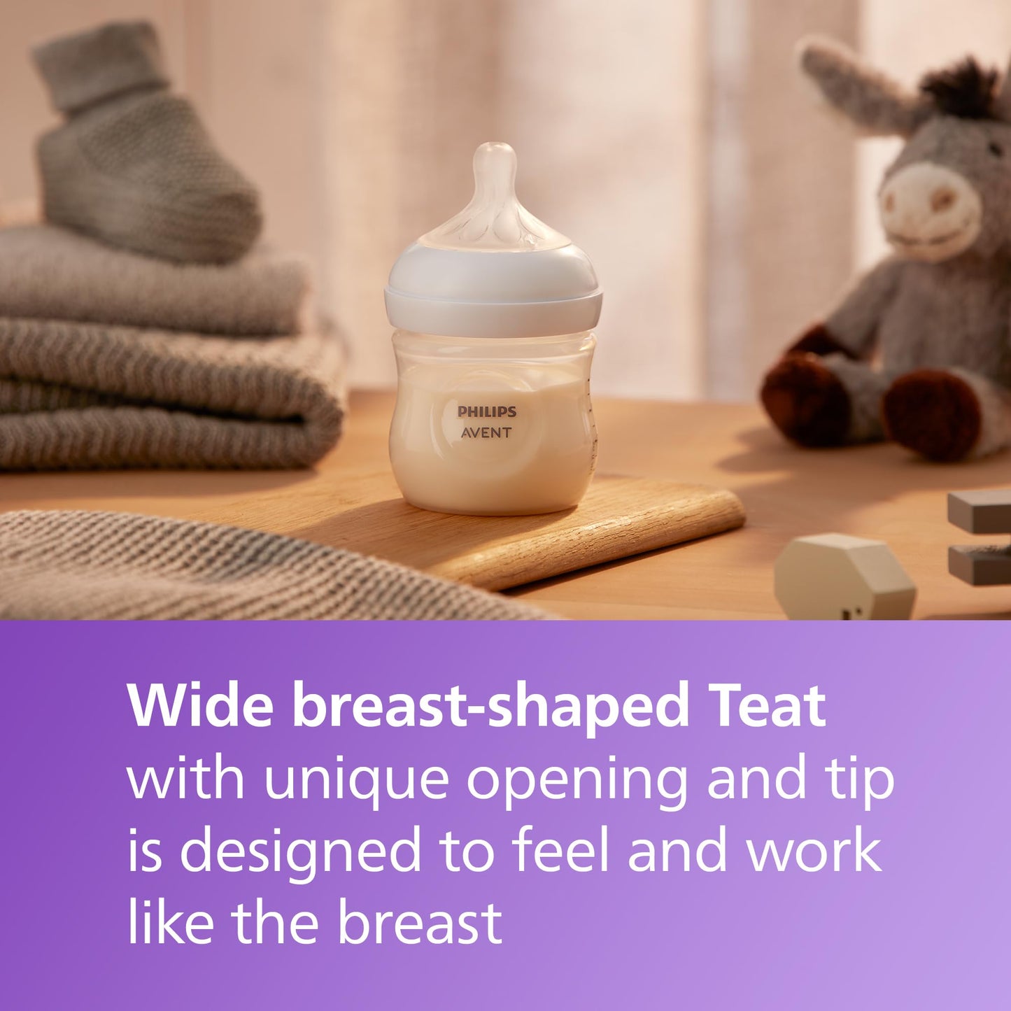 Philips Avent Natural Response kinkekomplekt – lutipudel 125 ml + Ultra Air lutt (0+)
