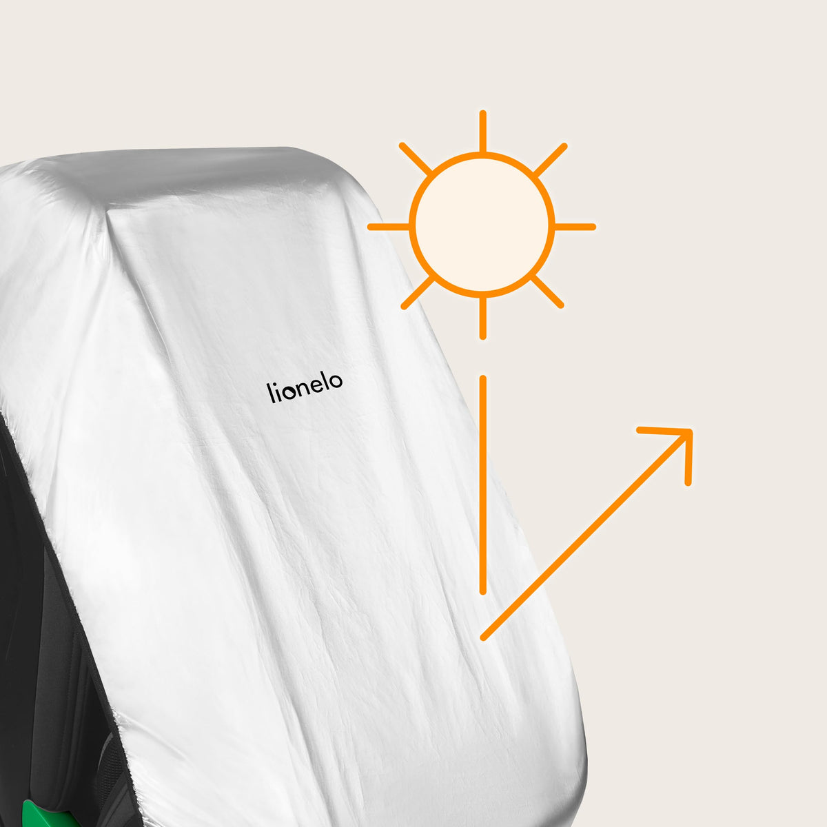 Lionelo THERMALCOVER universaali turvaistuimen suoja, hopea