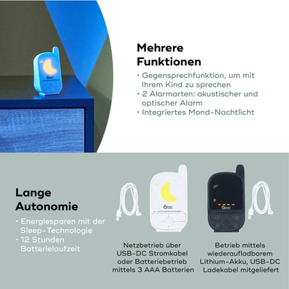 Babymoov beebimonitor Handy Care, öövalgus, 500 m