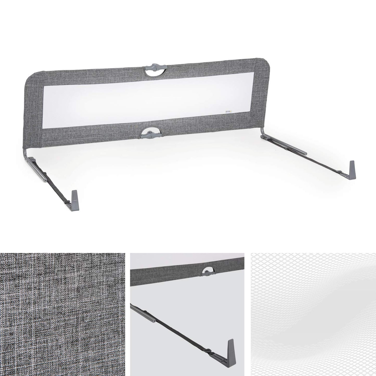 hauck Sleep N Safe Plus XL voodipiire, hall, 150 x 50 x 44 cm, 18 kuud kuni 5 aastat