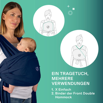 KOALA BABYCARE joustava kantoliina Koala Cuddle Band 2.0, sininen, 15 kg asti