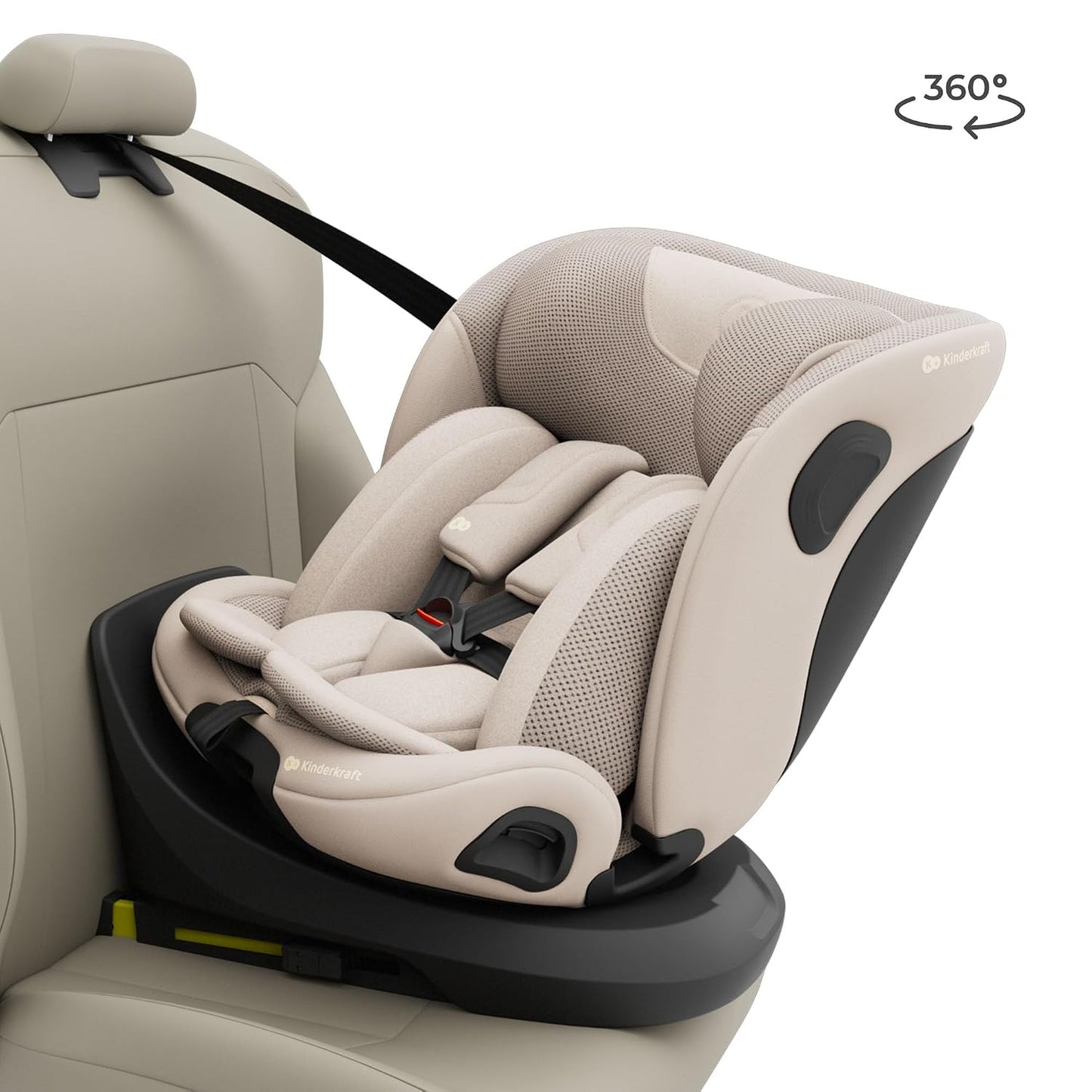 Kinderkraft I-GROW 2 PRO turvatool 0-36 kg, i-Size 40-150 cm, 360° pööratav, beež