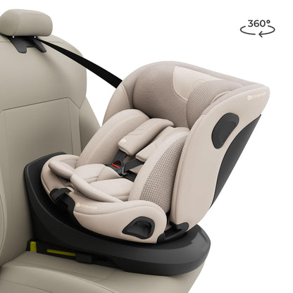 Kinderkraft I-GROW 2 PRO turvatool 0-36 kg, i-Size 40-150 cm, 360° pööratav, beež