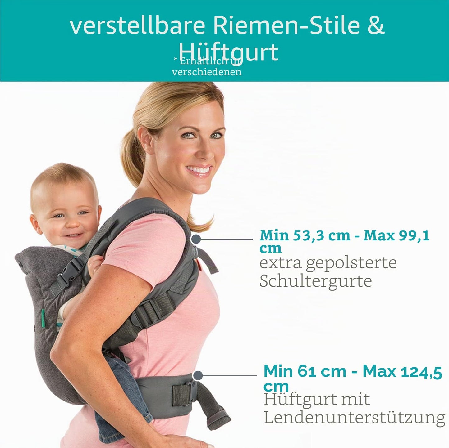 INFANTINO Flip Advanced 4-in-1 beebikandekott, hall, 3,6-14,5 kg