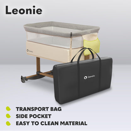Lionelo Leonie 3-in-1 vooditasku, 0–6 kuud, kuni 9 kg, reguleeritav kõrgus ja kallutus, Beige