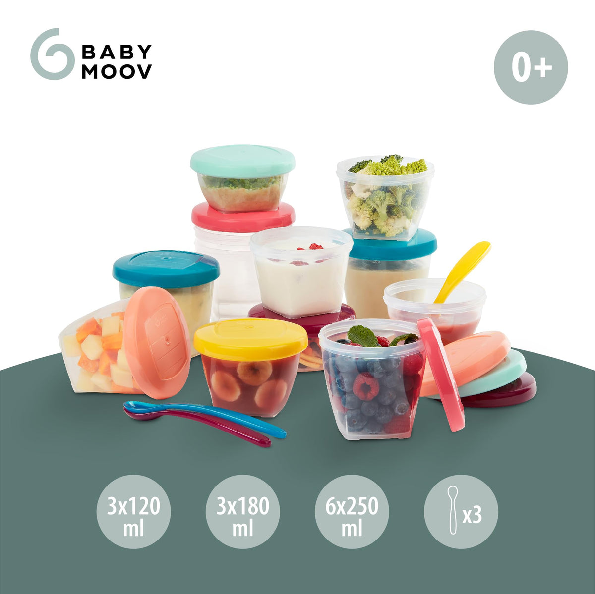 Babymoov Babybols ruoka-astiasetti, 15-osainen, A004310, monivärinen