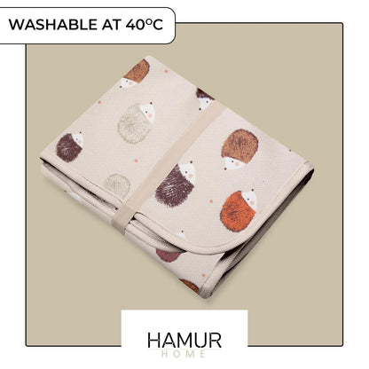 HAMUR HOME kokkupandav veekindel mähkimisalus 40 × 70 cm – siil