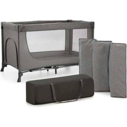 Kinderkraft JOY 2 reisivoodi 2-ühes, hall, kuni 25 kg, 120 x 60 cm