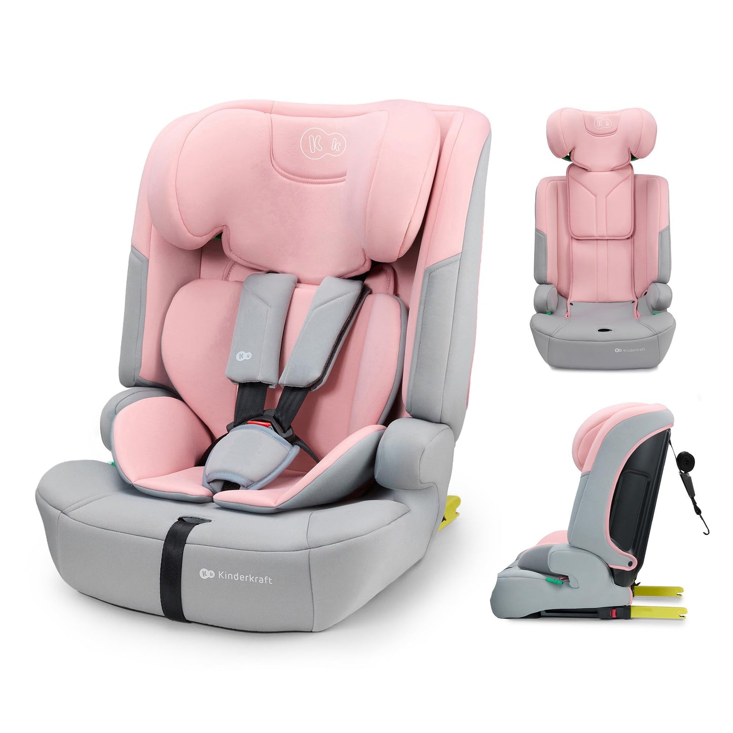 Kinderkraft Safety FIX 3 PRO i-Size turvatool 76–150 cm, Isofix, roosa