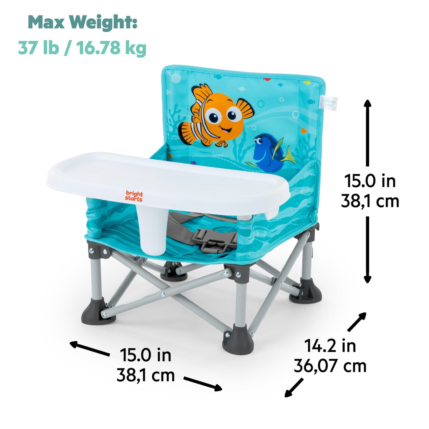 Bright Starts Disney Nemo Pop ’N Sit kaasaskantav söögitool 6 kuud kuni 3 aastat